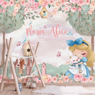 Papel De Parede Personalizado Jardim Da Alice em Oferta na Shopee