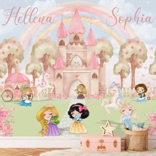 Papel De Parede Personalizado Castelo Princesas em Oferta na Shopee