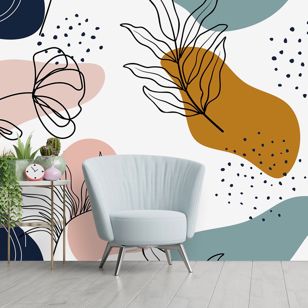 Papel de Parede Personalizado Abstrato Boho - Home & Living