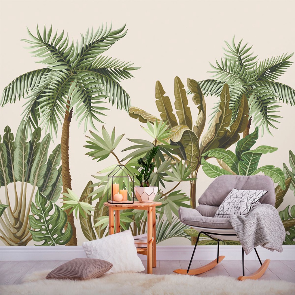 Papel de Parede Personalizado Tropical em Oferta na Shopee