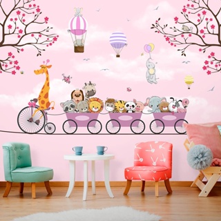 Papel de Parede Personalizado Passeio Encantado Baby Pink em Oferta na Shopee