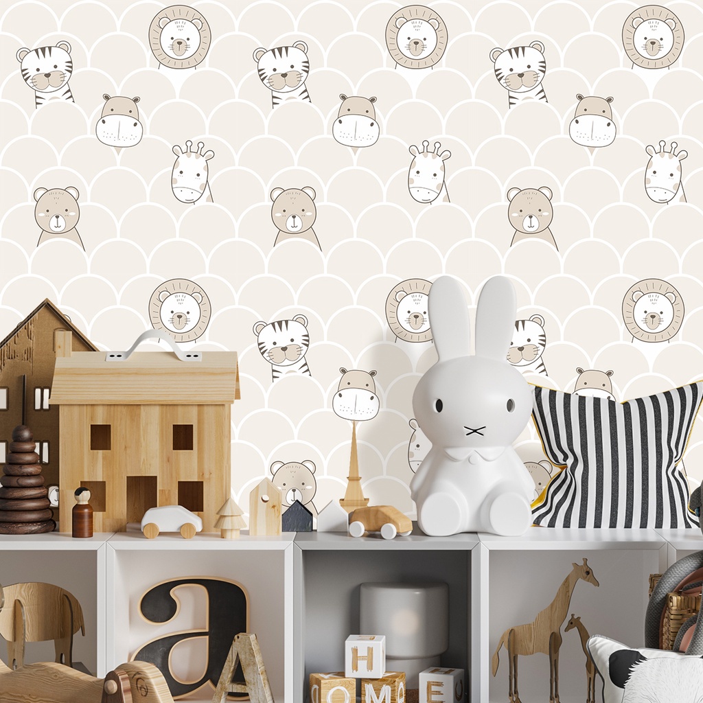 Papel de Parede Safari em Tons de Bege Inove em Oferta na Shopee