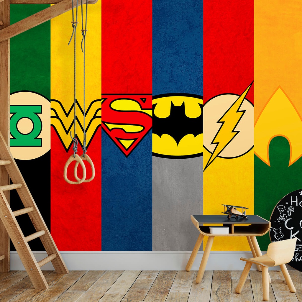Papel de Parede Personalizado Super- Heróis DC - Home & Living