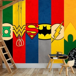 Papel de Parede Personalizado Super- Heróis DC