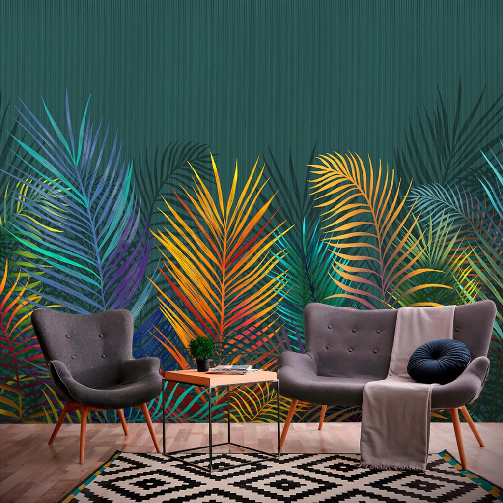 Papel de Parede Personalizado Colorful Tropical