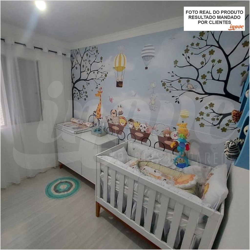 Papel de Parede Autocolante Personalizado Passeio Encantado Quarto Menino em Oferta na Shopee