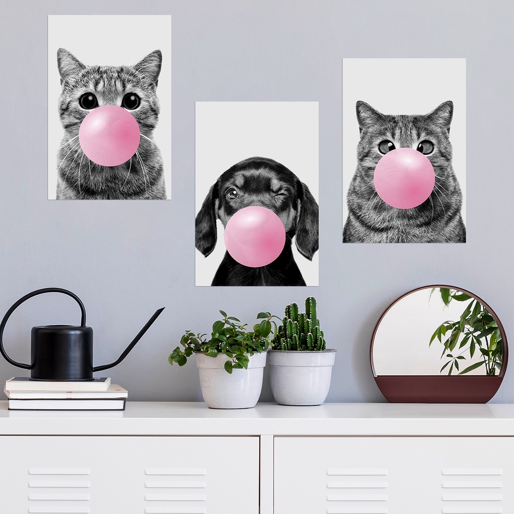 Placa Decorativa Pets Bubble Gum Inove - Home & Living
