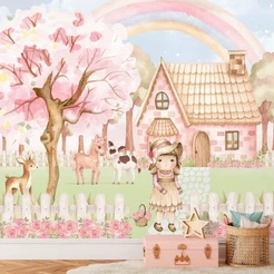 Papel de Parede Personalizado Fazendinha Encantada