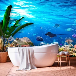 Papel de Parede Personalizado Fundo do Mar