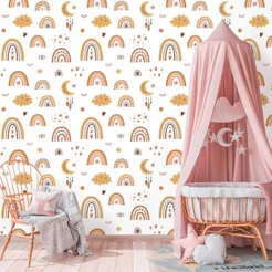 Papel de Parede Teen Arco Íris Boho
