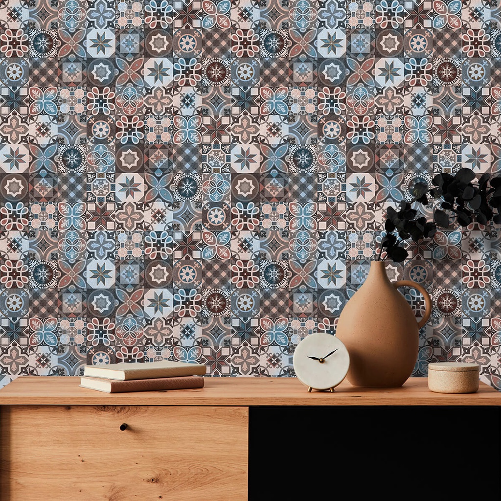 Adesivo de Azulejo Hidráulico Veneza Decoração Inove em Oferta na Shopee