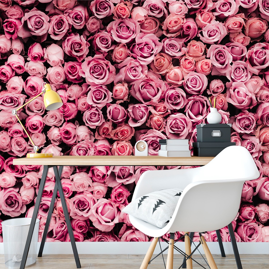 Papel de Parede Autocolnte Personalizado Painel de Flores - Home & Living