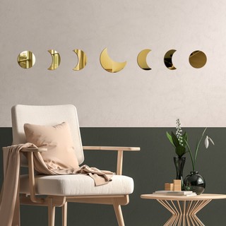 Espelho Decorativo Fases da Lua Dourado em Oferta na Shopee