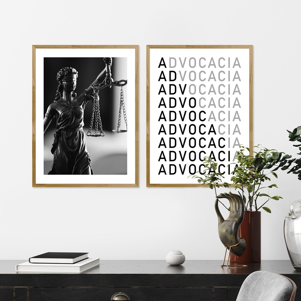 QUADROS DECORATIVOS MODERNOS ESCRITÓRIO ADVOCACIA - Home & Living