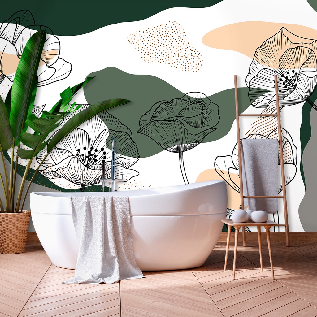 Papel de Parede Personalizado Contemporâneo em Oferta na Shopee