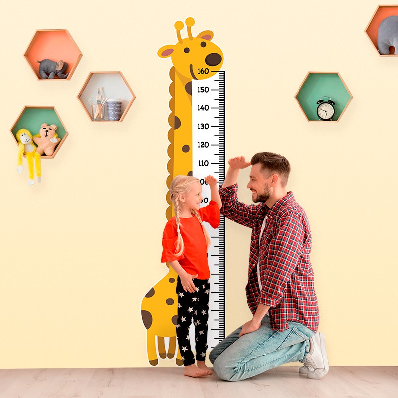Régua de Crescimento Girafa Decoração Quarto Casa Infantil - Home & Living