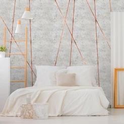 Papel De Parede Personalizado Rose Gold Decoração Inove
