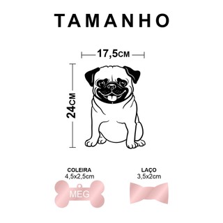 Quadro 3D Cachorro Pug Decoração Super Fofa Com seu Cachorrinho de Estimação em Oferta na Shopee