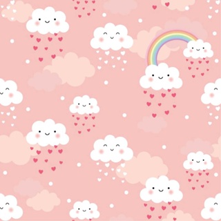 Papel de Parede Infantil Chuva de Amor Quarto Menina Decoração em Oferta na Shopee