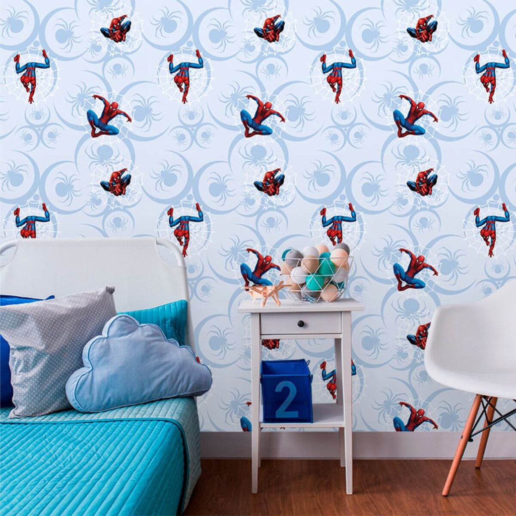 Papel De Parede Baby Homem Aranha Decoração Quarto - Home & Living