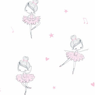 Papel De Parede Bailarinas Cute Decoração Casa Inove em Oferta na Shopee