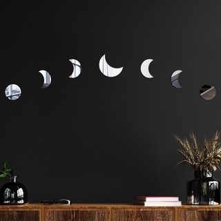 Espelho Decorativo Fases da Lua Prata em Oferta na Shopee