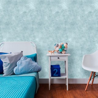 Papel De Parede Cimento Queimado Azul 300m Decoração Modernidade