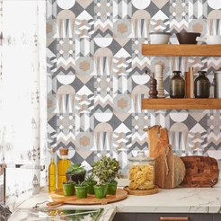Adesivo de Azulejo Hidraulico Brown 3,00m
