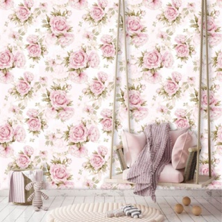 Papel de Parede Floral Marjory em Oferta na Shopee