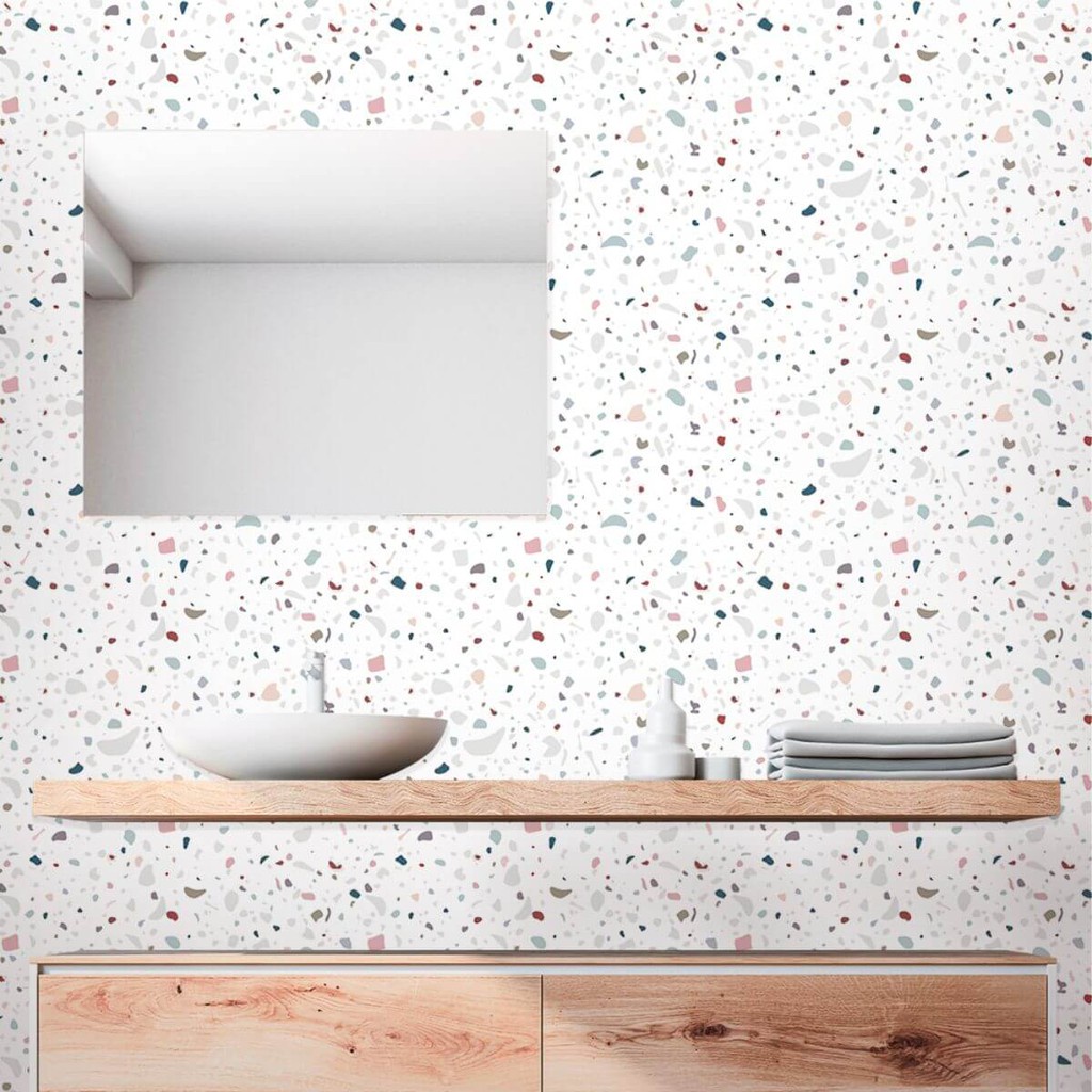 Papel de Parede Geométrico Granilite Cozinha Lavanderia Banheiro Quarto Infantil em Oferta na Shopee