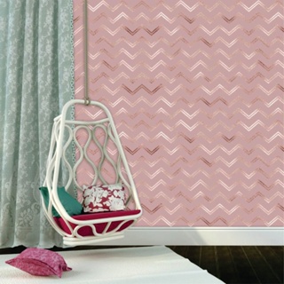 Papel de Parede Chevron Rose Dalila em Oferta na Shopee