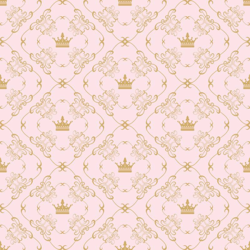 Papel de Parede Infantil Rosa Realeza em Oferta na Shopee