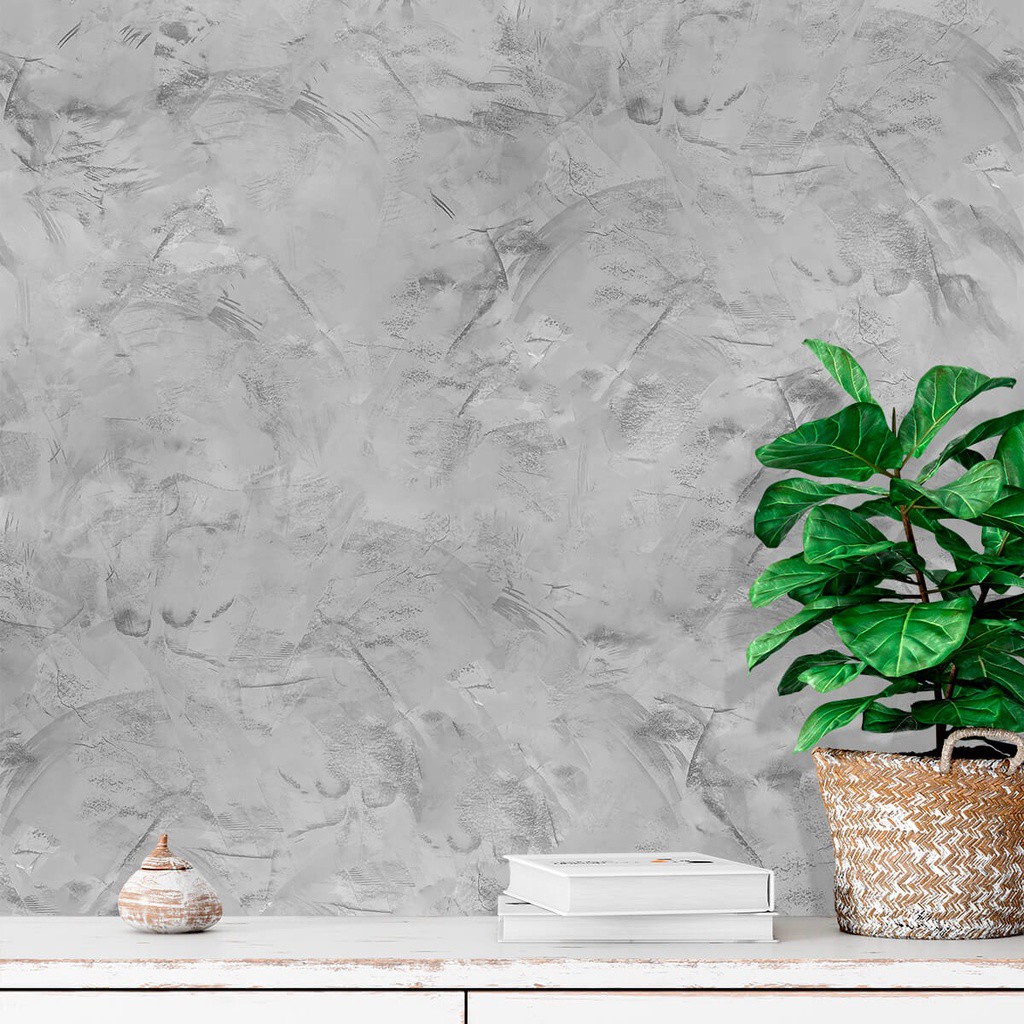 Papel de Parede Cimento Queimado Texturizado em Oferta na Shopee