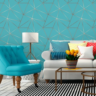 Papel de Parede tiffany Decoração Estilo Modernidade em Oferta na Shopee