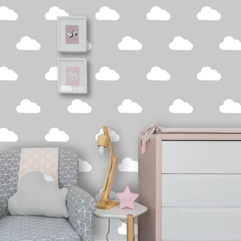 Papel de Parede Infantil Nuvens - Home & Living