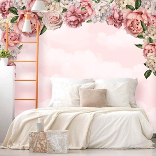 Papel de Parede Autocolante Personalizado Bow Of Flowers em Oferta na Shopee