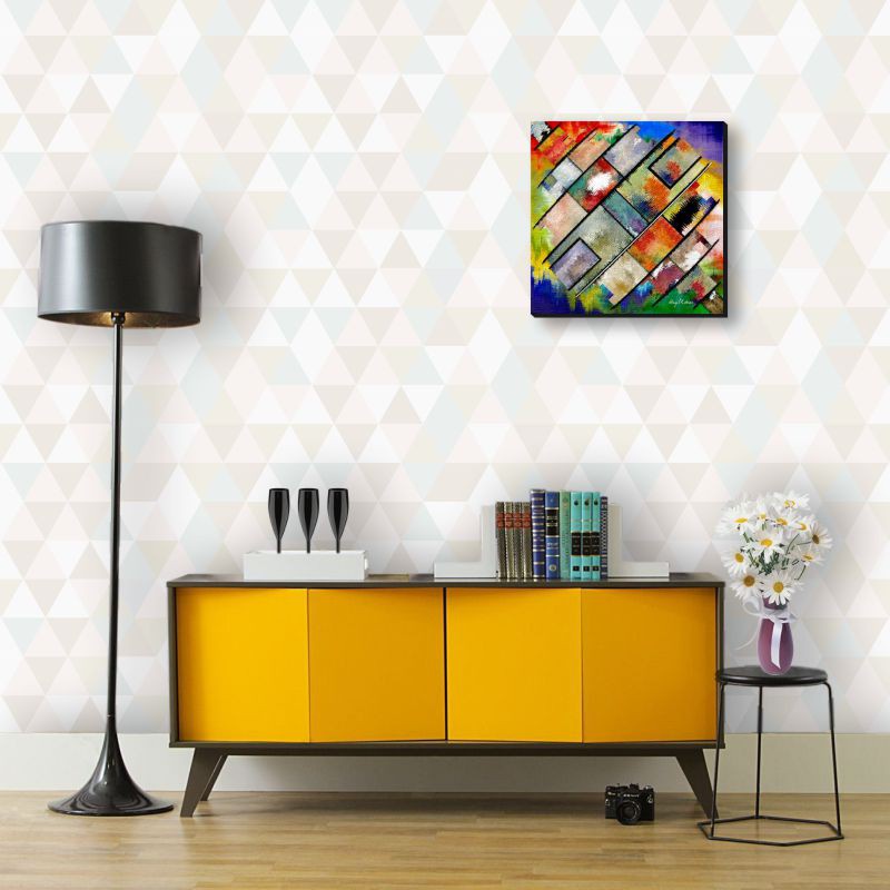 Papel de Parede Triângulos em Tons Pasteis