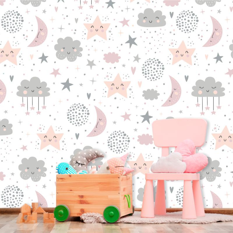 Papel De Parede Baby Céu Encantado Cute em Oferta na Shopee