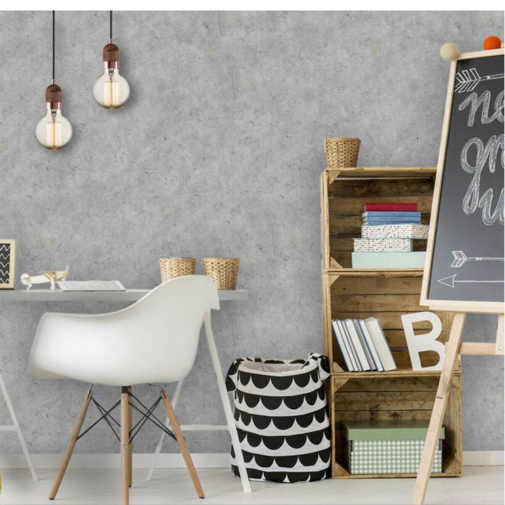 Papel de Parede Cimento Queimado - Home & Living