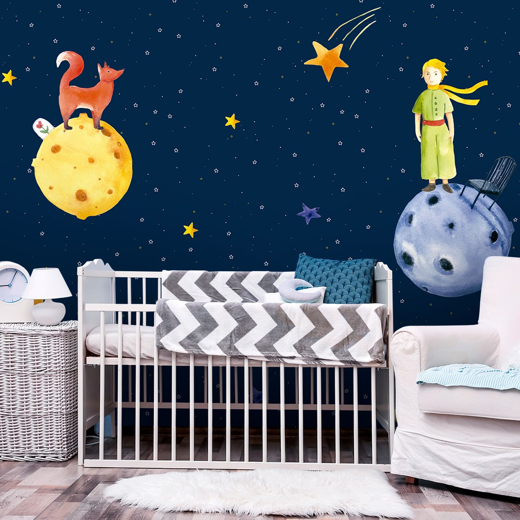 PAPEL DE PAREDE PERSONALIZADO PEQUENO PRINCÍPE DECORAÇÃO QUARTO - Home & Living