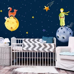 PAPEL DE PAREDE PERSONALIZADO PEQUENO PRINCÍPE DECORAÇÃO QUARTO