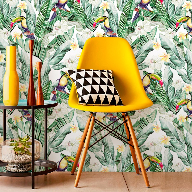 Papel De Parede Autocolante Folhagens Natura Tropical ENVIO IMEDIATO - Home & Living