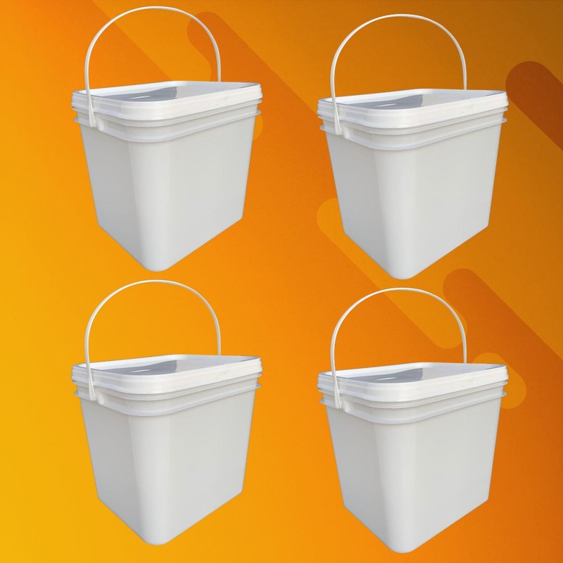 Balde em para sorvete profissional  Retangular 3.6L - 4 Pçs