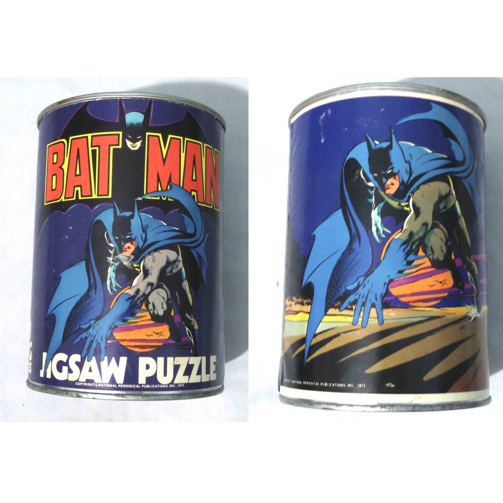 Quebra-Cabeça Puzzle Batman Jigsaw Puzzle Vintage 1973 (Lata) 81 Peças (Grandes)