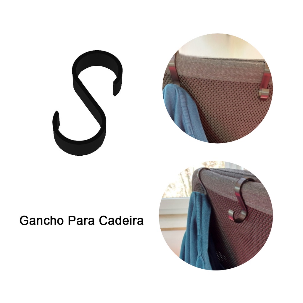 Gancho De Cadeira Para Pendurar Roupas e Acessórios