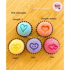 Carimbo para Brigadeiro Coração Mini Artes 3D