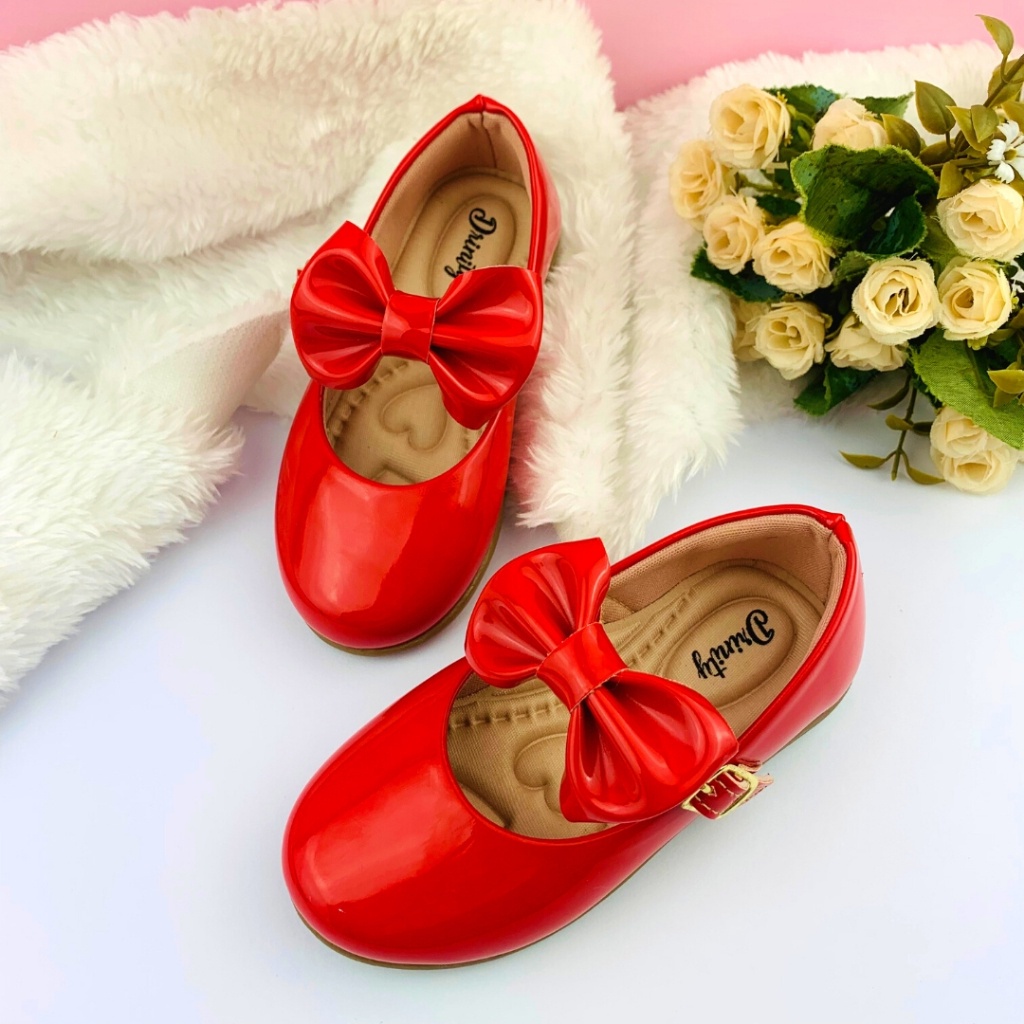 Sapatilha Infantil Feminina Menina Boneca Do 20 Ao 34 SPT-505 Vermelho Direto da Fábrica