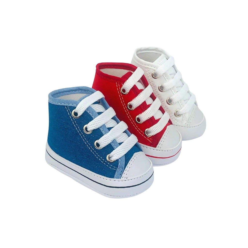 Kit com 3 pares Sapatinho de bebê direto da fabrica