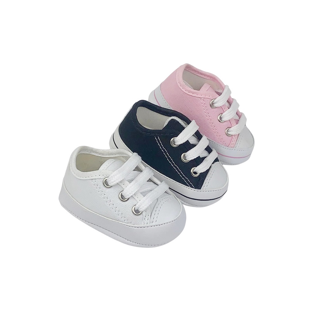 Kit com 3 pares Sapatinho de bebê direto da fabrica para recém nascido