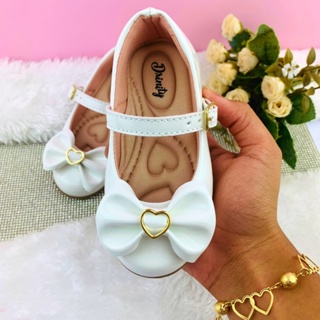 Sapatilha Infantil Feminina Menina Boneca Do 20 Ao 34 SPT-500 Branca Direto da Fábrica em Oferta na Shopee